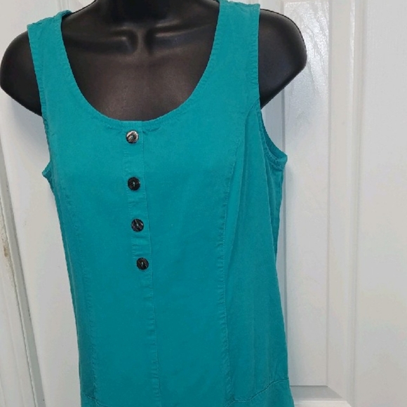 CLICK sleeveless teal dress - Picture 3 of 9